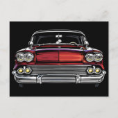 Retro Classic Car Front Dice Pop Art Print Postkarte (Vorderseite)