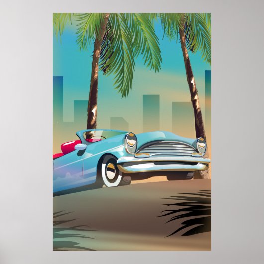 Retro Classic Car Poster (Vorne)