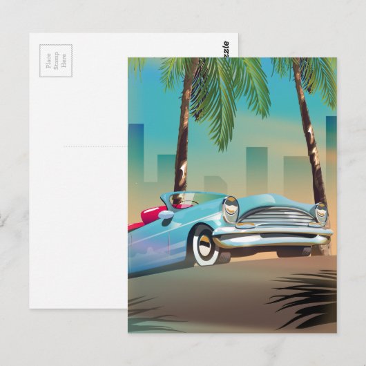 Retro Classic Car Postkarte (Vorne/Hinten)