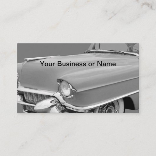 Retro Classic Car Theme Visitenkarte (Vorderseite)