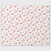 Retro Classic Christmas Red White Stars Geschenk Geschenkpapier (Flach)