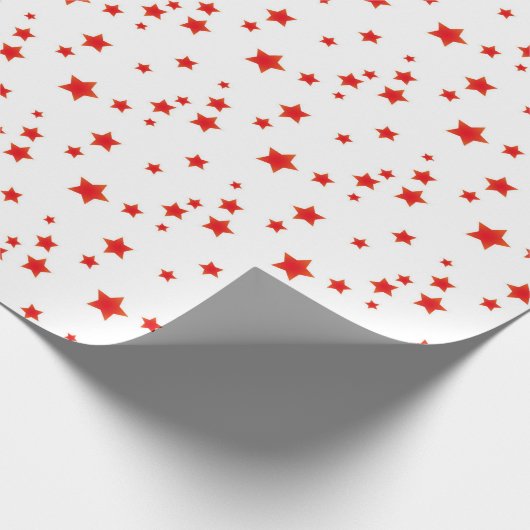 Retro Classic Christmas Red White Stars Geschenk Geschenkpapier (Ecke)