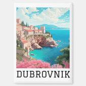 Retro Classic Dubrovnik Kroatien Magnet (Vorderseite)
