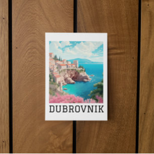 Retro Classic Dubrovnik Kroatien Postkarte