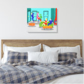 Retro Classic Fernseher gestylte Canvas Print Leinwanddruck (Insitu (Schlafzimmer))