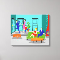 Retro Classic Fernseher gestylte Canvas Print