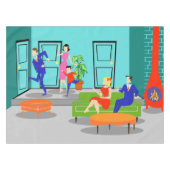 Retro Classic Fernsehtablett Tischdecke (Vorderseite (Horizontal))