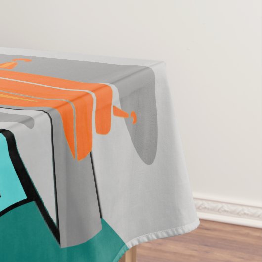 Retro Classic Fernsehtablett Tischdecke (Beispiel)