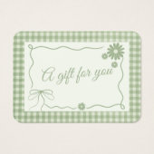 Retro Classic Green Kariert Ribbon Blume Geschenkk (Vorderseite)
