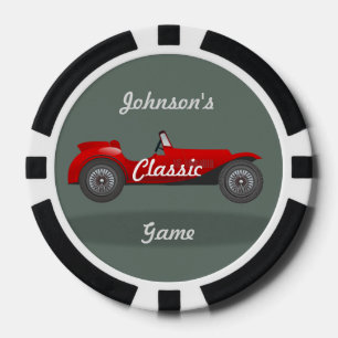 Retro Classic Green Personalisiert Car Pokerchips