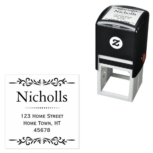 Retro Classic-Rücksendeadresse Permastempel (Beispiel)