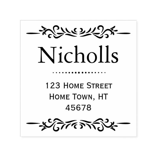 Retro Classic-Rücksendeadresse Permastempel (Design)