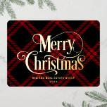 Retro Classic Sparkle Frohe Weihnachten Gold Folien Feiertagskarte<br><div class="desc">Moderne frohe Weihnachts Grußkarte. Überraschen Sie Ihre nahen und machen Sie das Fest unvergesslich. Für weitere Anpassungen klicken Sie bitte auf den Link "Weitere Anpassung" und verwenden Sie unser Design-Tool,  um diese Vorlage zu ändern.</div>