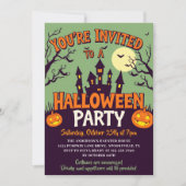 Retro Classic Spuk House Halloween-Party Einladung (Vorderseite)