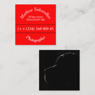 Retro Classic Square Große Dane Business Cards Quadratische Visitenkarte