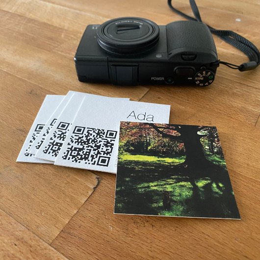 Retro Classic Square Instant Business Cards Quadratische Visitenkarte