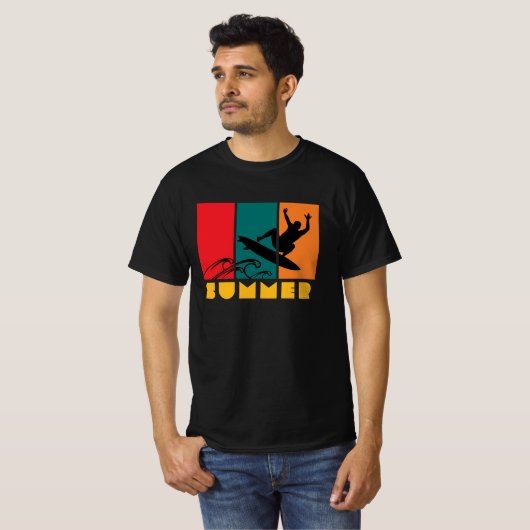 Retro Classic Surfing T-Shirt (Vorne ganz)