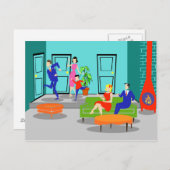 Retro Classic Television Postkarte (Vorne/Hinten)