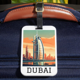 Retro Classic Travel Dubai VAE Gepäckanhänger