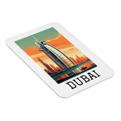 Retro Classic Travel Dubai VAE Magnet (Rechte Seite)