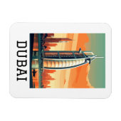 Retro Classic Travel Dubai VAE Magnet (Horizontal)