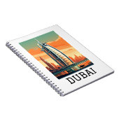 Retro Classic Travel Dubai VAE Notizblock (Rechte Seite)