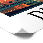 Retro Classic Travel Dubai VAE Poster (Ecke)