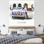 *~* Retro Classic Vintage Car Antique Man Leinwanddruck (Insitu (Schlafzimmer))