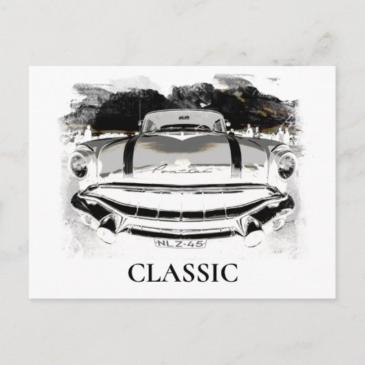 *~* Retro Classic Vintage Car Antique Postkarte (Vorderseite)