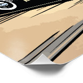 Retro Classic Wagon Sky Pop Art Illustration Print Poster (Ecke)