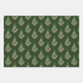 Retro Classic Weihnachtsmuster Geschenkpapier Set (Vorderseite 3)