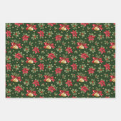 Retro Classic Weihnachtsmuster Geschenkpapier Set (Vorderseite 2)