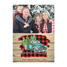 Retro Classic Weihnachtswagen FOTO Gruß