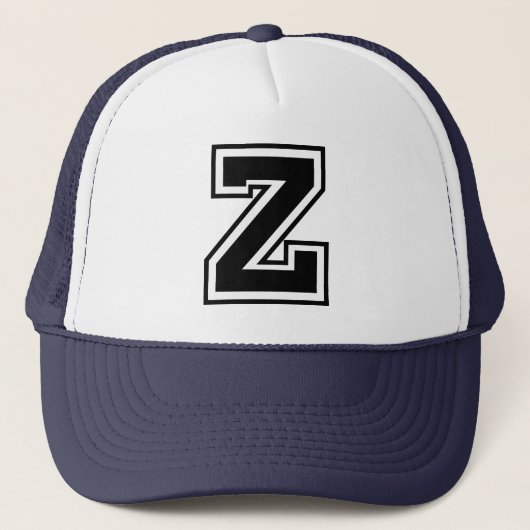 Retro Classic "Z" Monogramm Truckerkappe (Vorderseite)