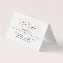 Retro Classical Elegante Schlicht Simple Red White