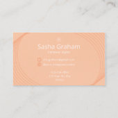 Retro Classy Coral Pink Peach Fuzz Hallo Visitenkarte (Rückseite)