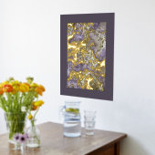 Retro Classy Gold Wavy Wirbel Art Pattern Foliendrucke (Ablage(Küche))