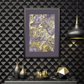 Retro Classy Gold Wavy Wirbel Art Pattern Foliendrucke