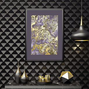 Retro Classy Gold Wavy Wirbel Art Pattern Foliendrucke