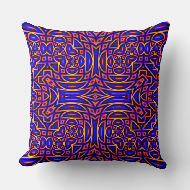 Retro Classy Kaleidoscope Muster Kissen (Vorderseite)