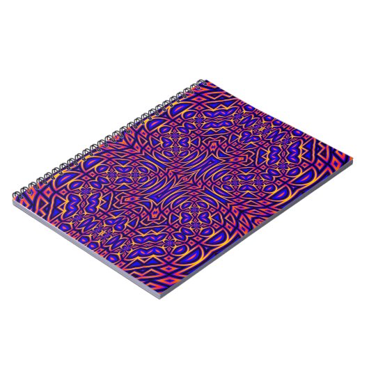 Retro Classy Kaleidoscope Muster Notizblock (Linke Seite)