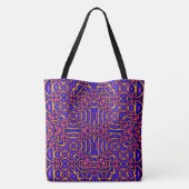 Retro Classy Kaleidoscope Muster Tasche (Rückseite)