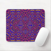 Retro Classy Kaleidoscope Pattern Design Mousepad (Mit Mouse)