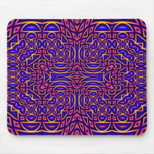 Retro Classy Kaleidoscope Pattern Design Mousepad (Vorne)