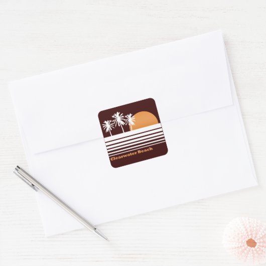 Retro Clearwater Beach Aufkleber (Umschlag)