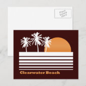 Retro Clearwater Beach Postkarte (Vorne/Hinten)
