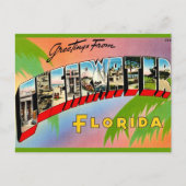 Retro Clearwater Florida Postkarte (Vorderseite)