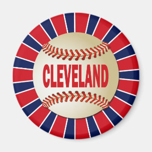 RETRO CLEVELAND-BASEBALL MAGNET