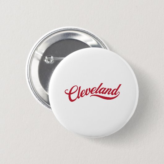 Retro Cleveland Button (Vorne & Hinten)