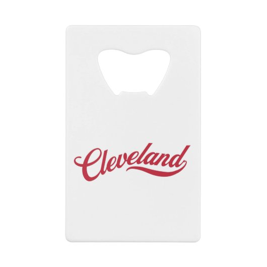Retro Cleveland Geldbeutel Flaschenöffner (Vorderseite)